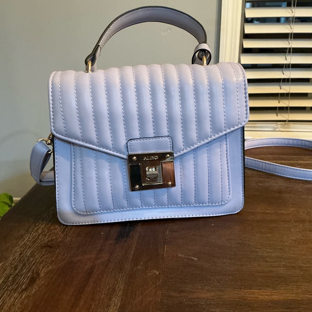 Aldo Light Purple Quilted Crossbody Bag
